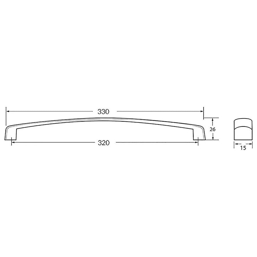 Rocheleau - R5618 Pull - POI-R5618-128-BSN | Montreal Lighting & Hardware