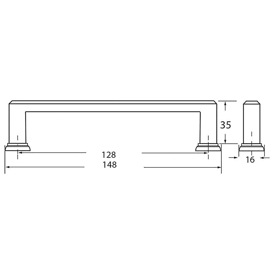 Rocheleau - R5762 Pull - POI-R5762-128-ABP | Montreal Lighting & Hardware