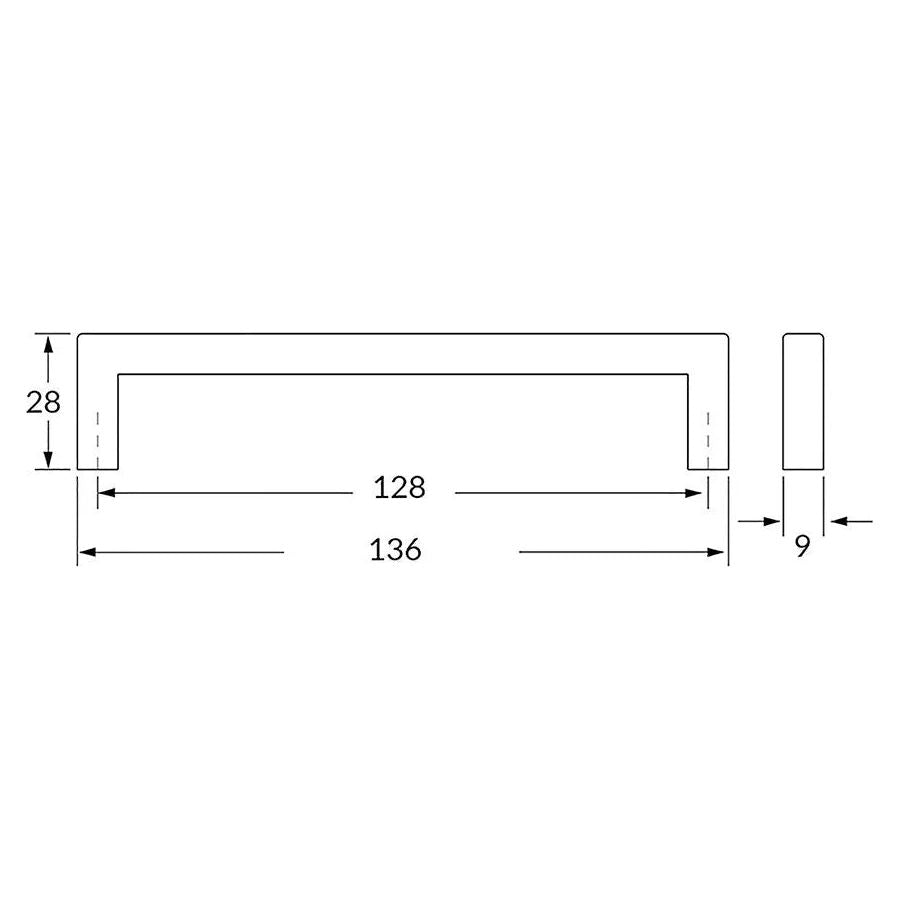 Rocheleau - R6003 Pull - POI-R6003-128-BB | Montreal Lighting & Hardware