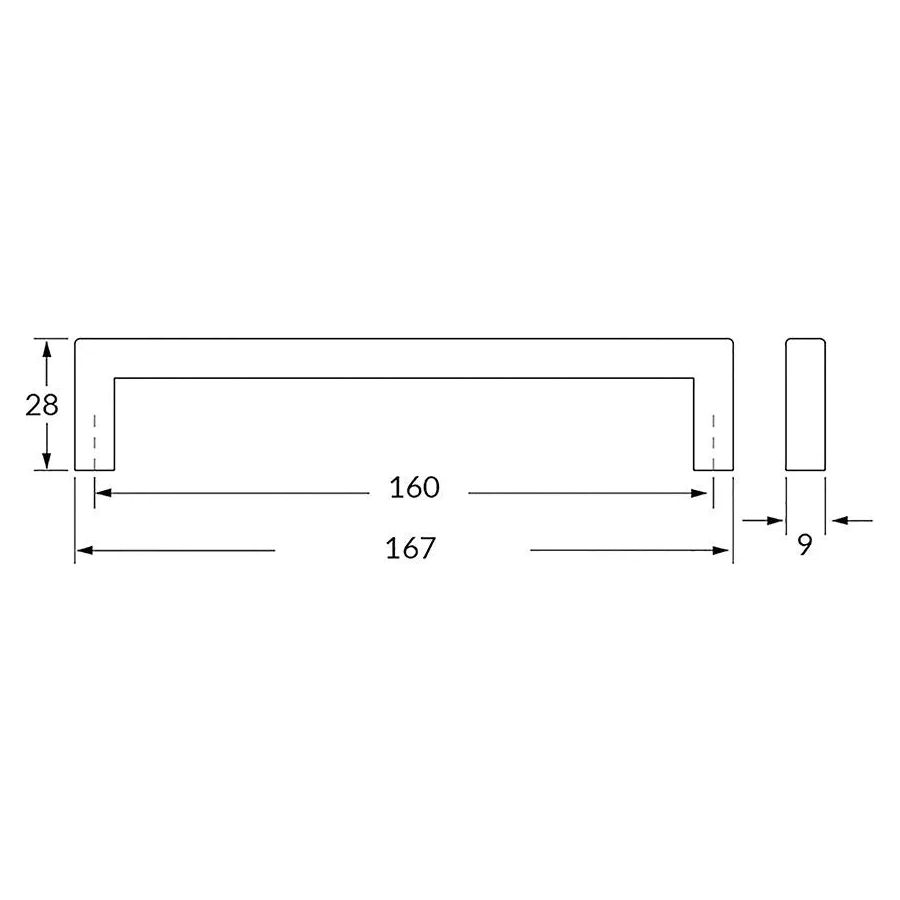 Rocheleau - R6003 Pull - POI-R6003-128-BB | Montreal Lighting & Hardware