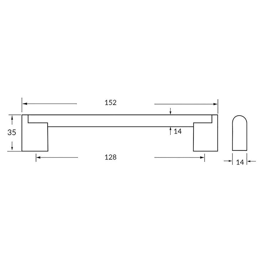 Rocheleau - R6009 Pull - POI-R6009-128-BSN | Montreal Lighting & Hardware