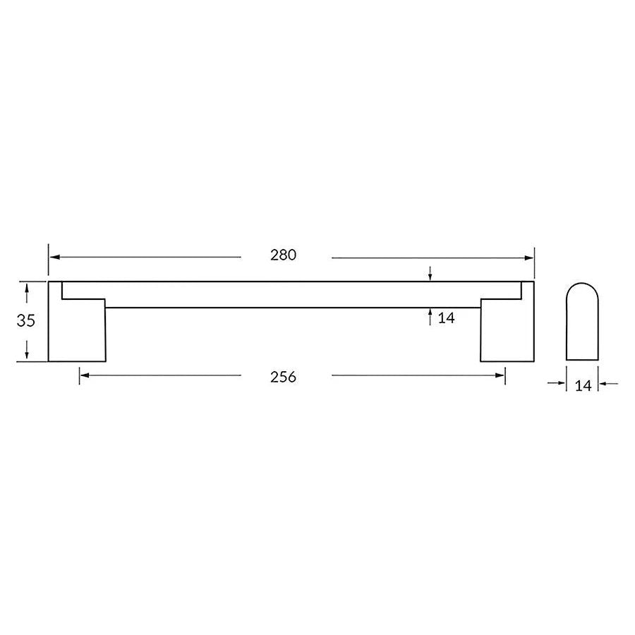 Rocheleau - R6009 Pull - POI-R6009-128-BSN | Montreal Lighting & Hardware