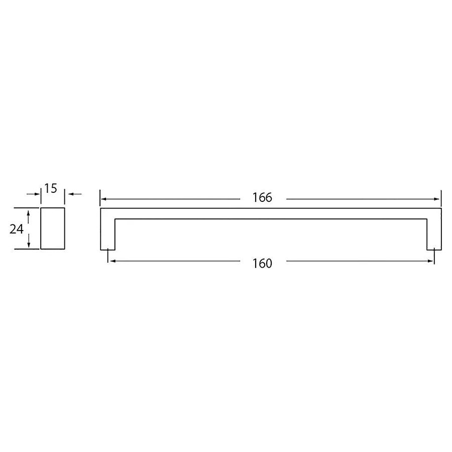 Rocheleau - R6250 Pull - POI-R6250-160-AL6 | Montreal Lighting & Hardware