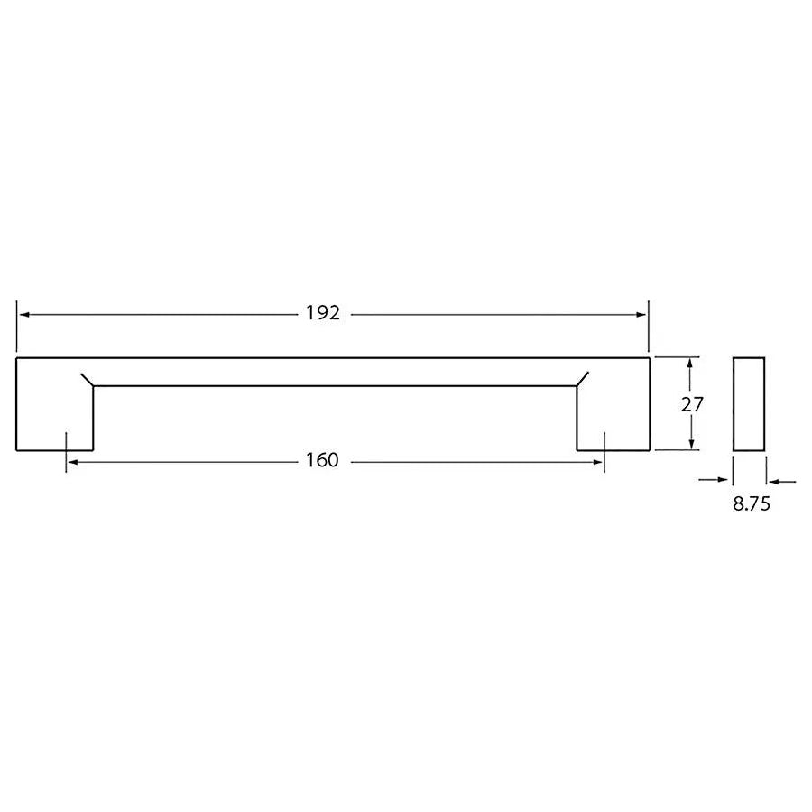 Rocheleau - R7040 Pull - POI-R7040-128-ABN | Montreal Lighting & Hardware