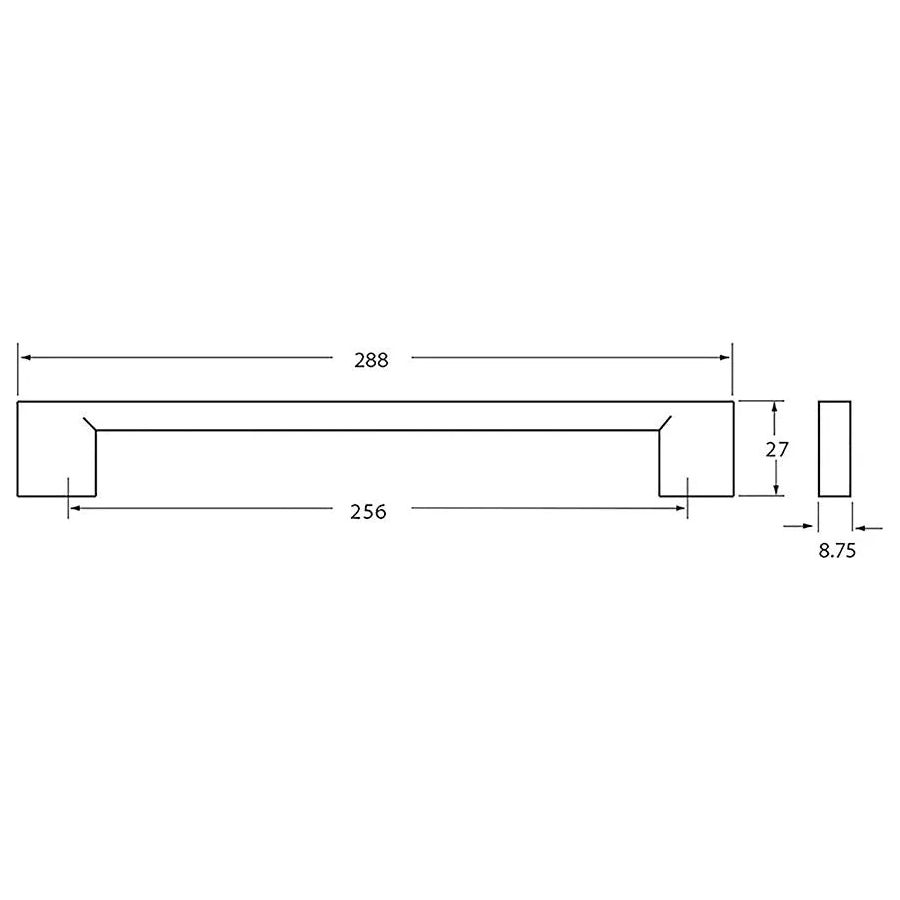 Rocheleau - R7040 Pull - POI-R7040-128-ABN | Montreal Lighting & Hardware