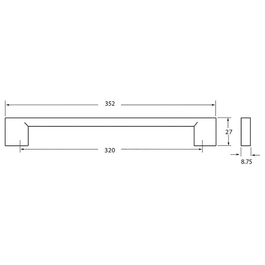 Rocheleau - R7040 Pull - POI-R7040-128-ABN | Montreal Lighting & Hardware