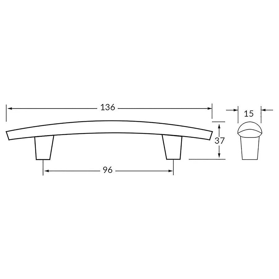 Rocheleau - R7090 Pull - POI-R7090-128-ABN | Montreal Lighting & Hardware