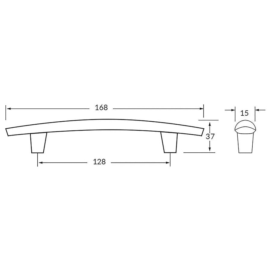 Rocheleau - R7090 Pull - POI-R7090-128-ABN | Montreal Lighting & Hardware