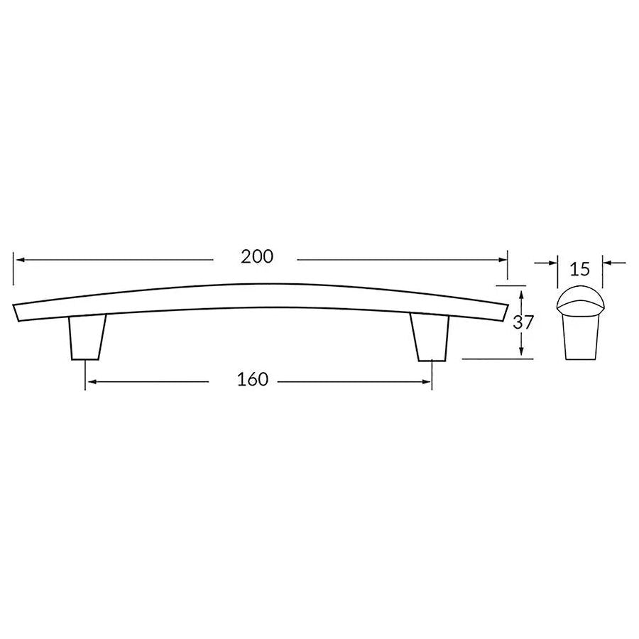 Rocheleau - R7090 Pull - POI-R7090-128-ABN | Montreal Lighting & Hardware