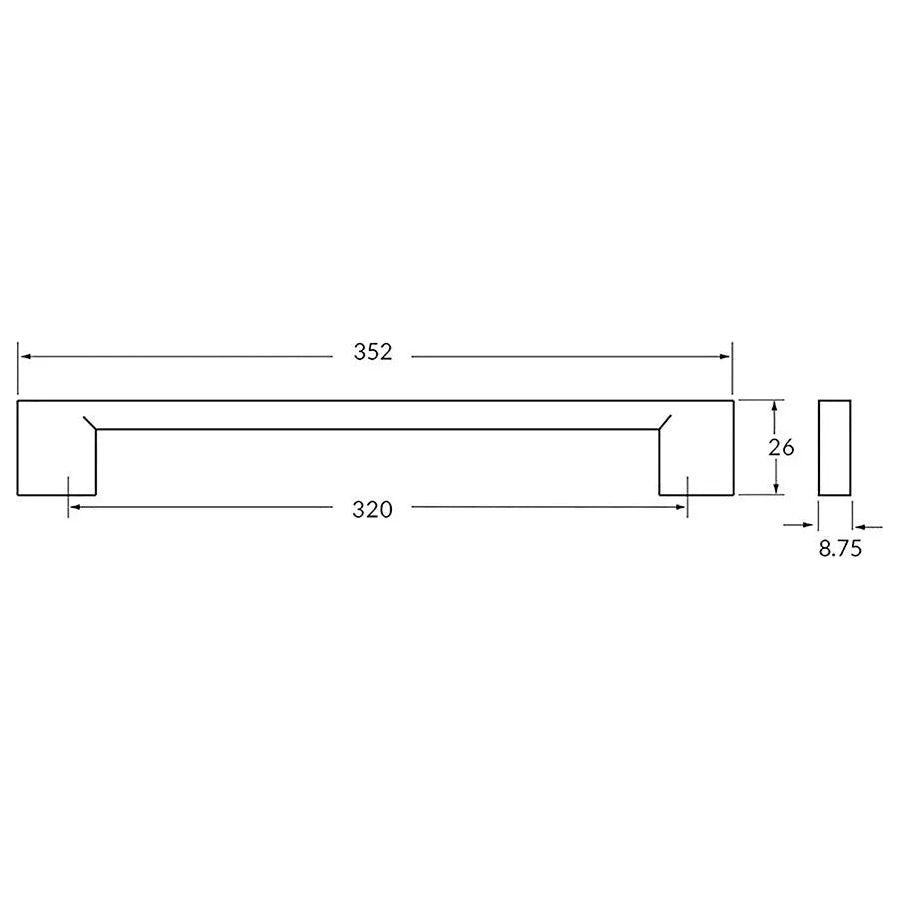 Rocheleau - R71016 Pull - POI-R71016-128-BSN | Montreal Lighting & Hardware