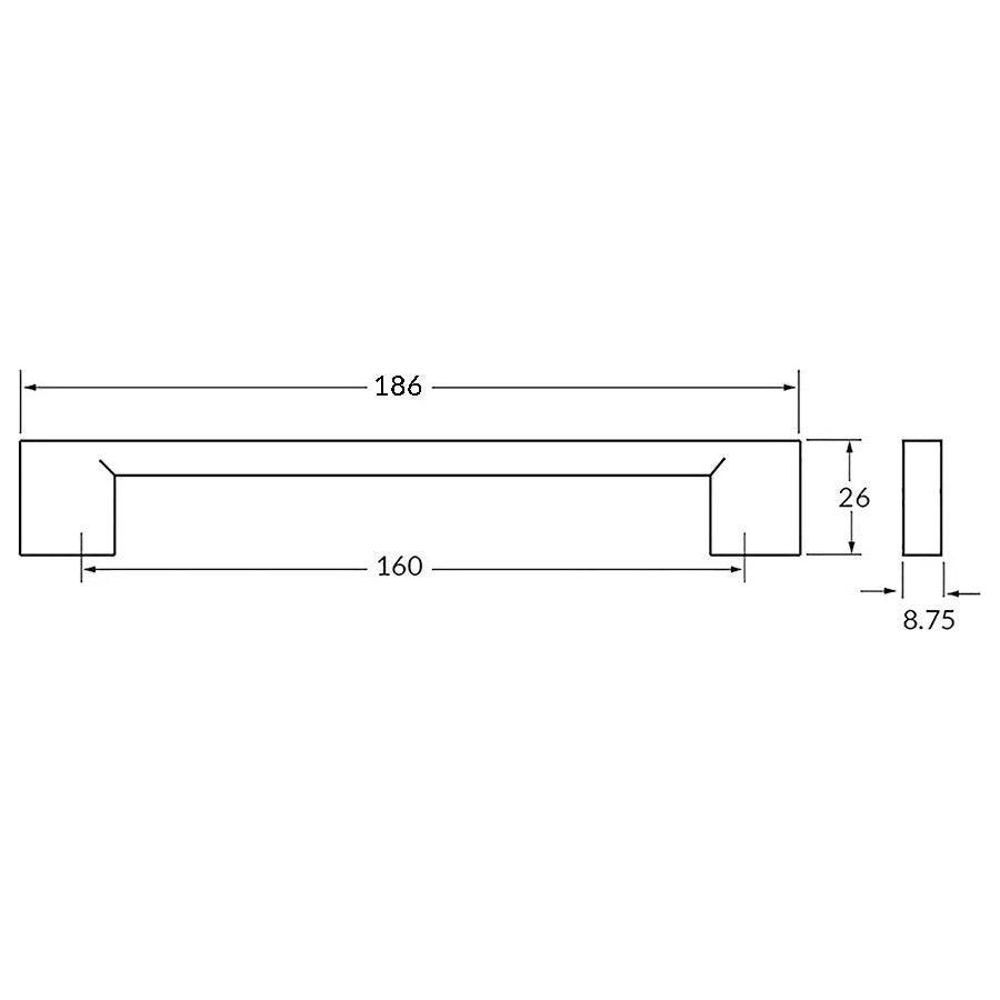 Rocheleau - R71016 Pull - POI-R71016-128-BSN | Montreal Lighting & Hardware