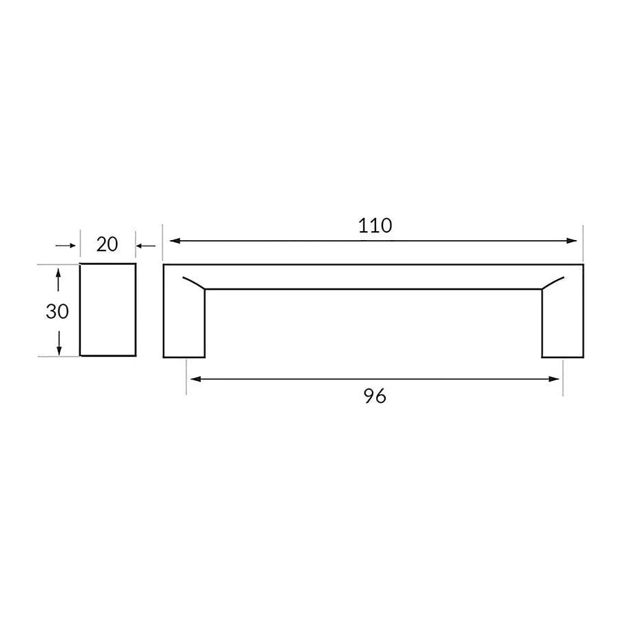 Rocheleau - R7105 Pull - POI-R7105-128-ABN | Montreal Lighting & Hardware