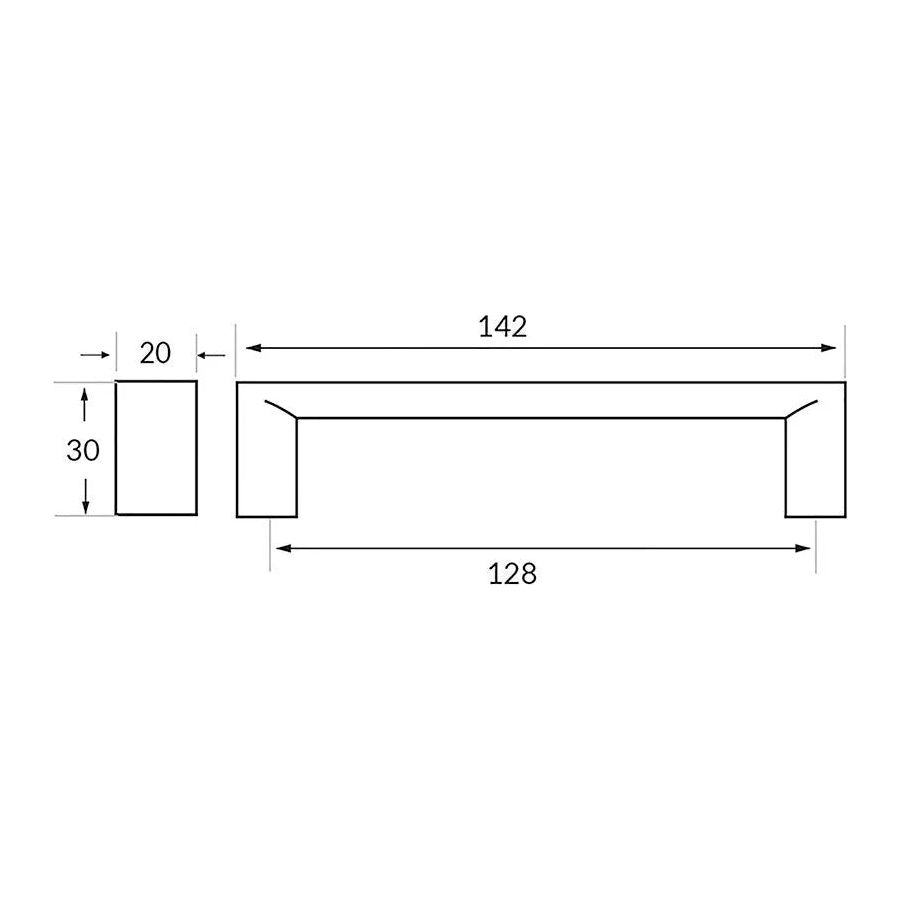 Rocheleau - R7105 Pull - POI-R7105-128-ABN | Montreal Lighting & Hardware