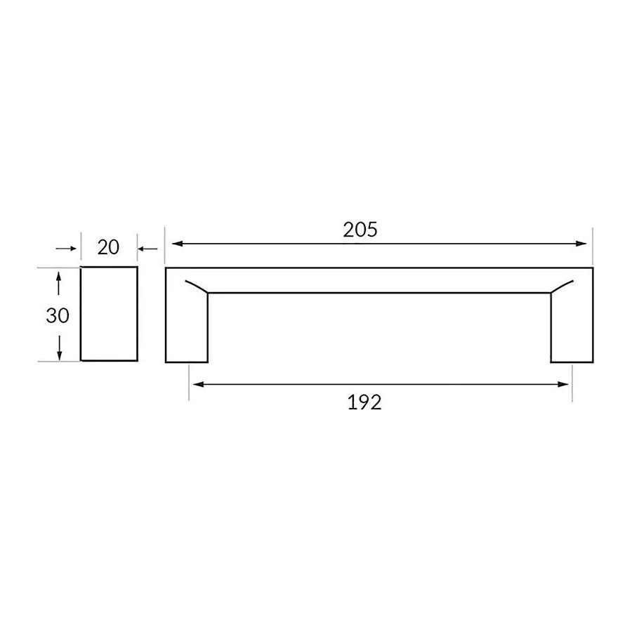 Rocheleau - R7105 Pull - POI-R7105-128-ABN | Montreal Lighting & Hardware