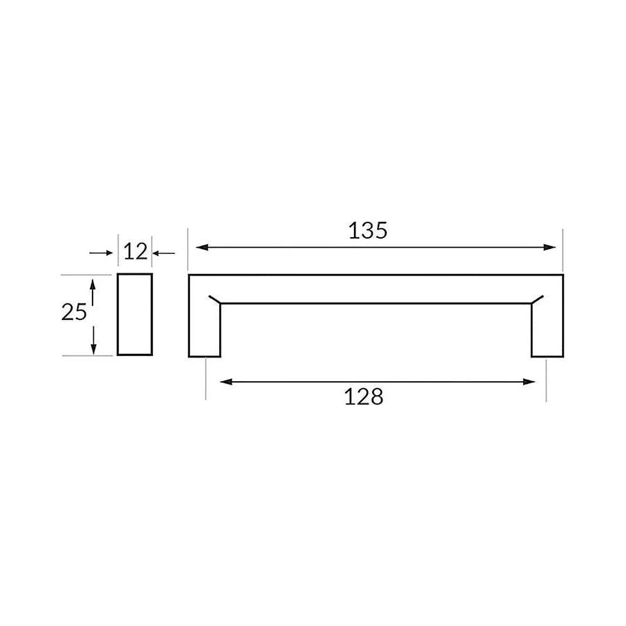 Rocheleau - R71197 Pull - POI-R71197-128-BSN | Montreal Lighting & Hardware