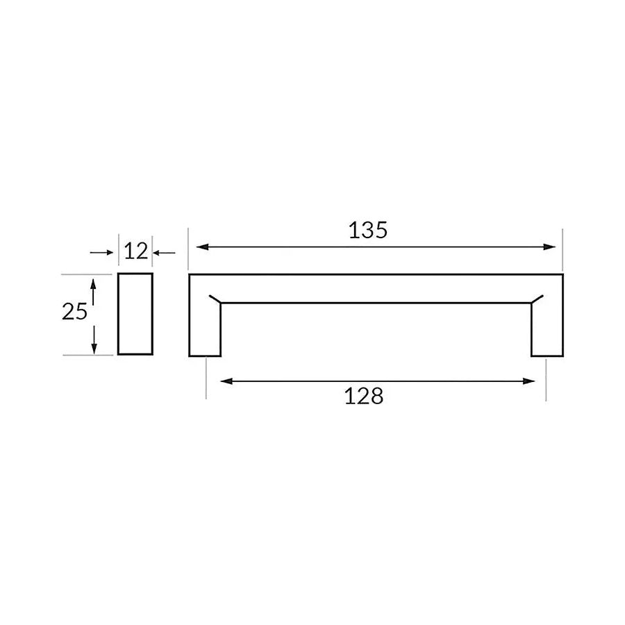 Rocheleau - R71197 Pull - POI-R71197-128-BSN | Montreal Lighting & Hardware