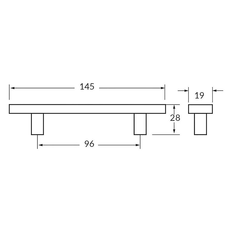 Rocheleau - R7123 Pull - POI-R7123-128-ABN | Montreal Lighting & Hardware