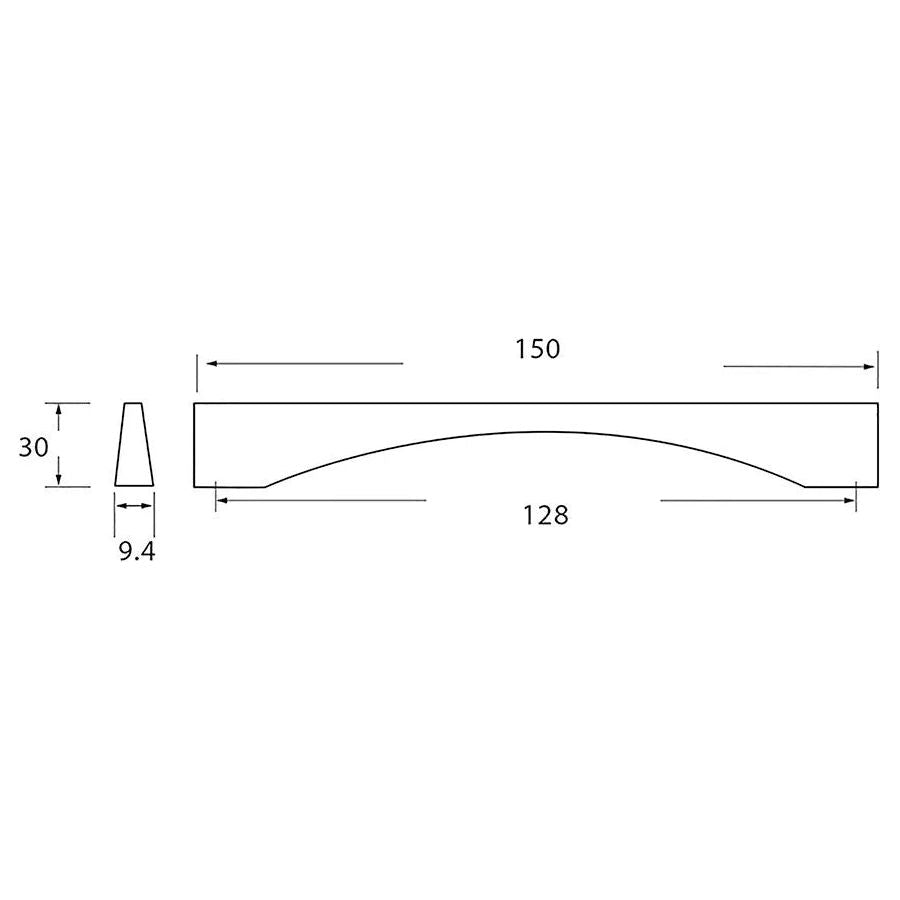 Rocheleau - R7127 Pull - POI-R7127-128-BNL | Montreal Lighting & Hardware