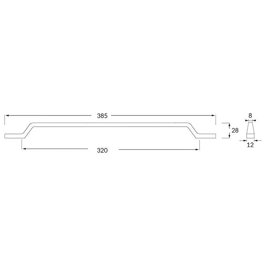 Rocheleau - R71444 Pull - POI-R71444-128-BSN | Montreal Lighting & Hardware