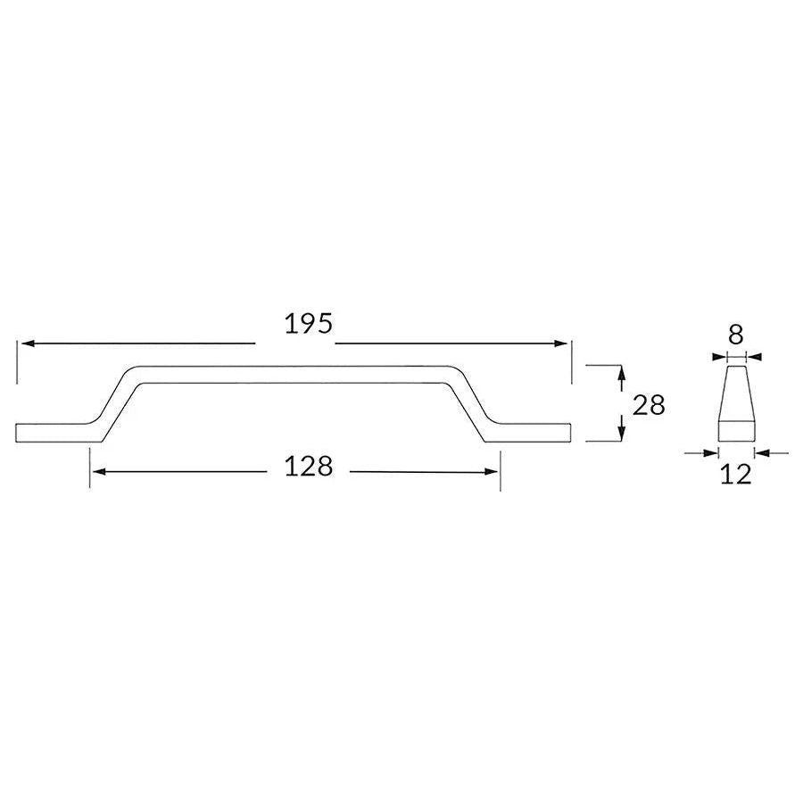 Rocheleau - R71444 Pull - POI-R71444-128-BSN | Montreal Lighting & Hardware