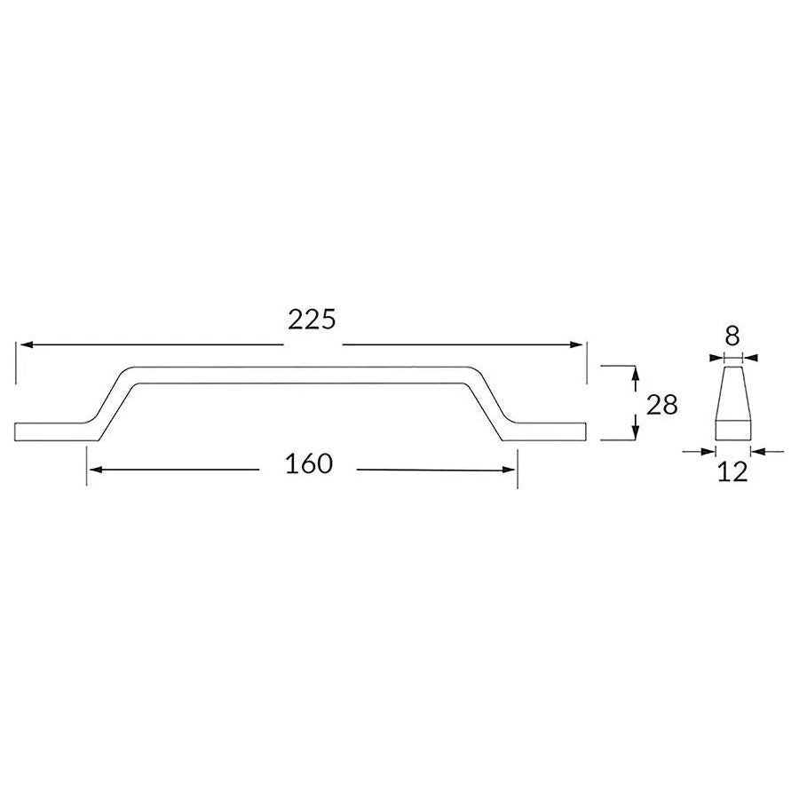 Rocheleau - R71444 Pull - POI-R71444-128-BSN | Montreal Lighting & Hardware