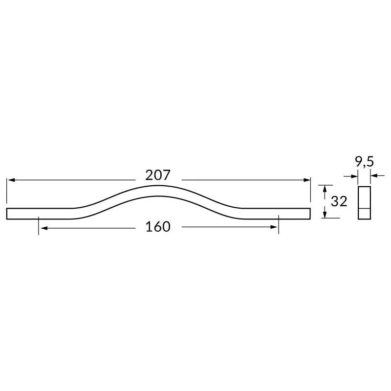 Rocheleau - R71481 Pull - POI-R71481-160-NA | Montreal Lighting & Hardware