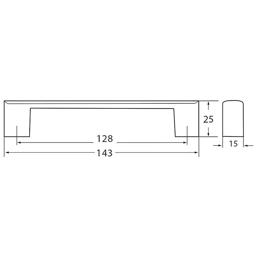 Rocheleau - R7170 Pull - POI-R7170-128-BAB | Montreal Lighting & Hardware