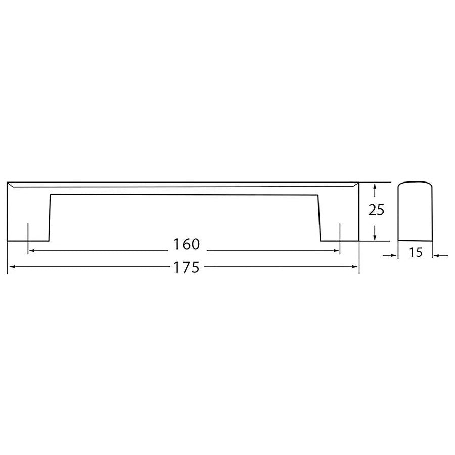 Rocheleau - R7170 Pull - POI-R7170-128-BAB | Montreal Lighting & Hardware