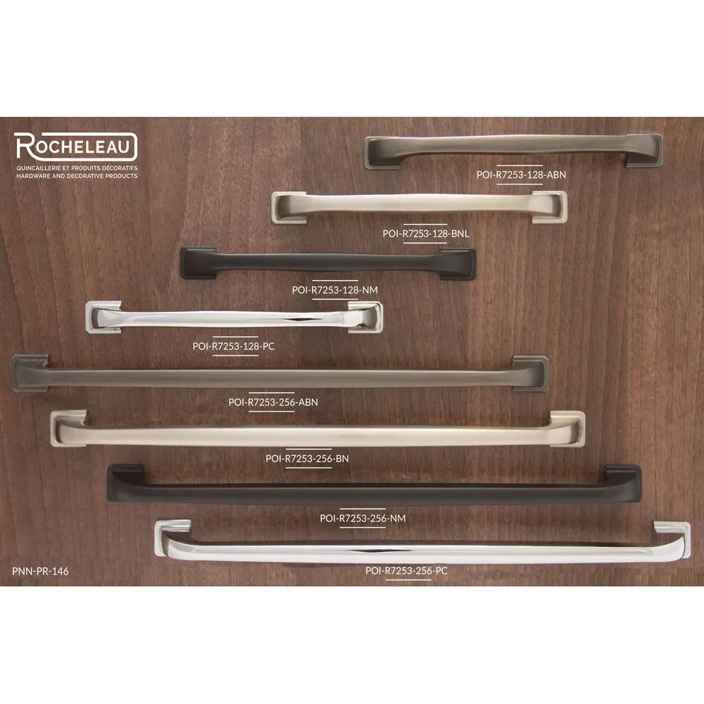 Rocheleau - R7253 Pull - POI-R7253-128-ABN | Montreal Lighting & Hardware