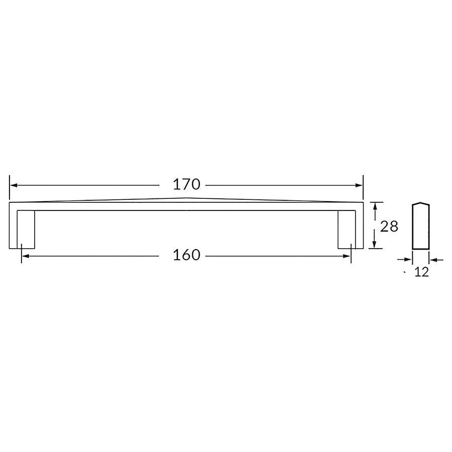 Rocheleau - R7254 Pull - POI-R7254-160-BNL | Montreal Lighting & Hardware