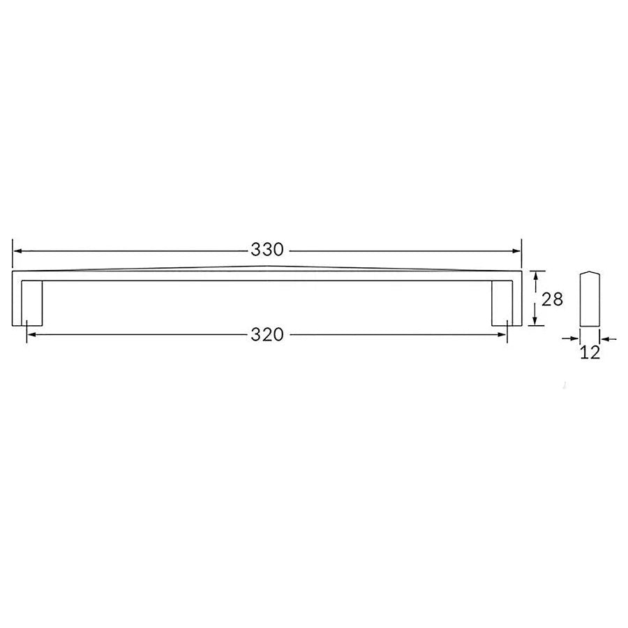 Rocheleau - R7254 Pull - POI-R7254-160-BNL | Montreal Lighting & Hardware