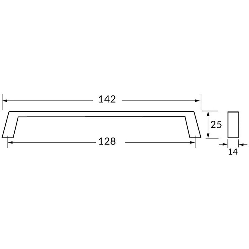 Rocheleau - R73224 Pull - POI-R73224-128-BB | Montreal Lighting & Hardware