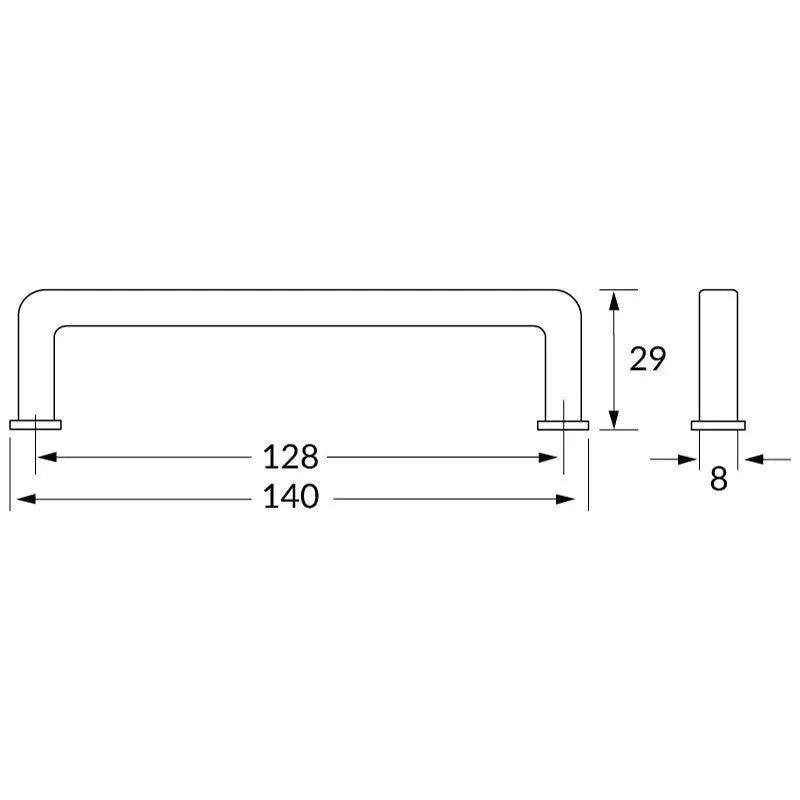 Rocheleau - R73463 Pull - POI-R73463-128-GA | Montreal Lighting & Hardware