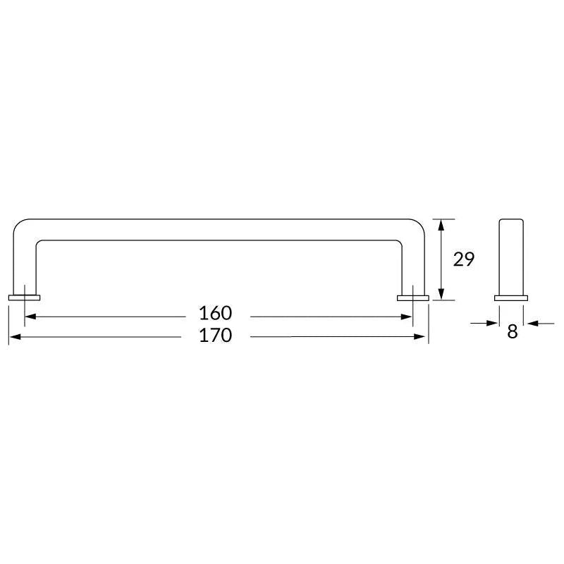 Rocheleau - R73463 Pull - POI-R73463-128-GA | Montreal Lighting & Hardware