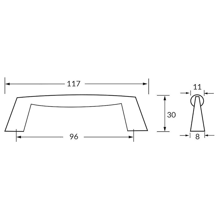 Rocheleau - R759 Pull - POI-R759-128-BNL | Montreal Lighting & Hardware