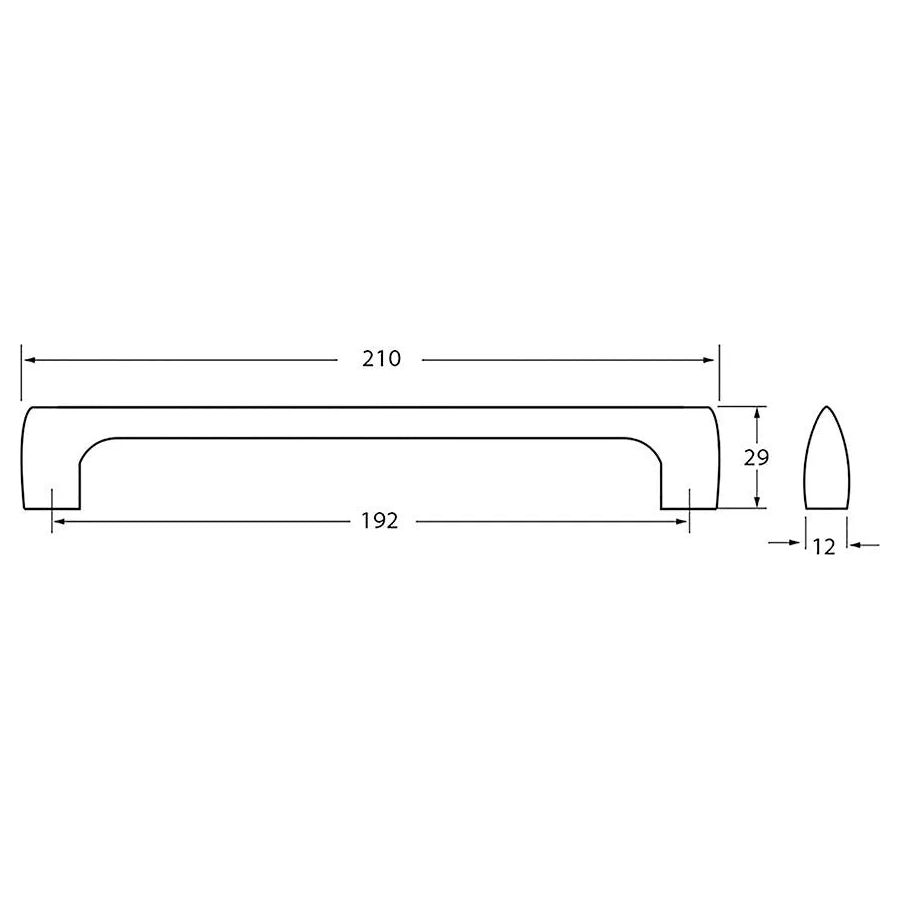 Rocheleau - R814 Pull - POI-R814-160-ABP | Montreal Lighting & Hardware