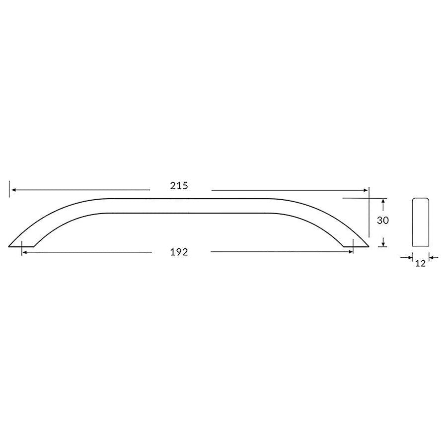 Rocheleau - R8175 Pull - POI-R8175-192-AL6 | Montreal Lighting & Hardware