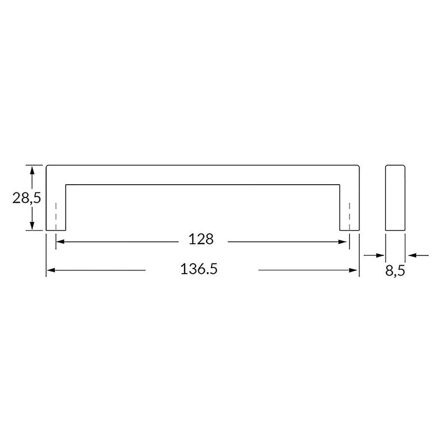 Rocheleau - U Pull - POI-V0056-128-Z01 | Montreal Lighting & Hardware