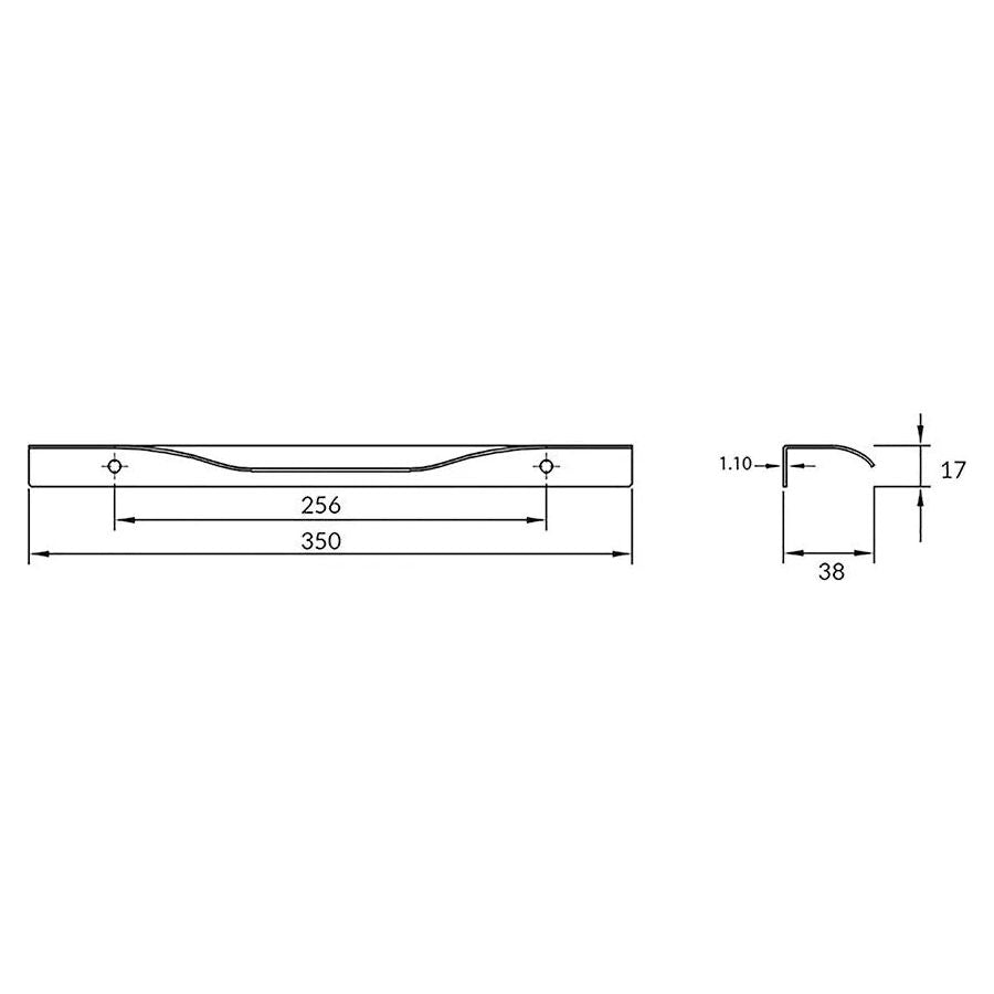 Rocheleau - V0254 Pull - POI-V0254128-L24 | Montreal Lighting & Hardware