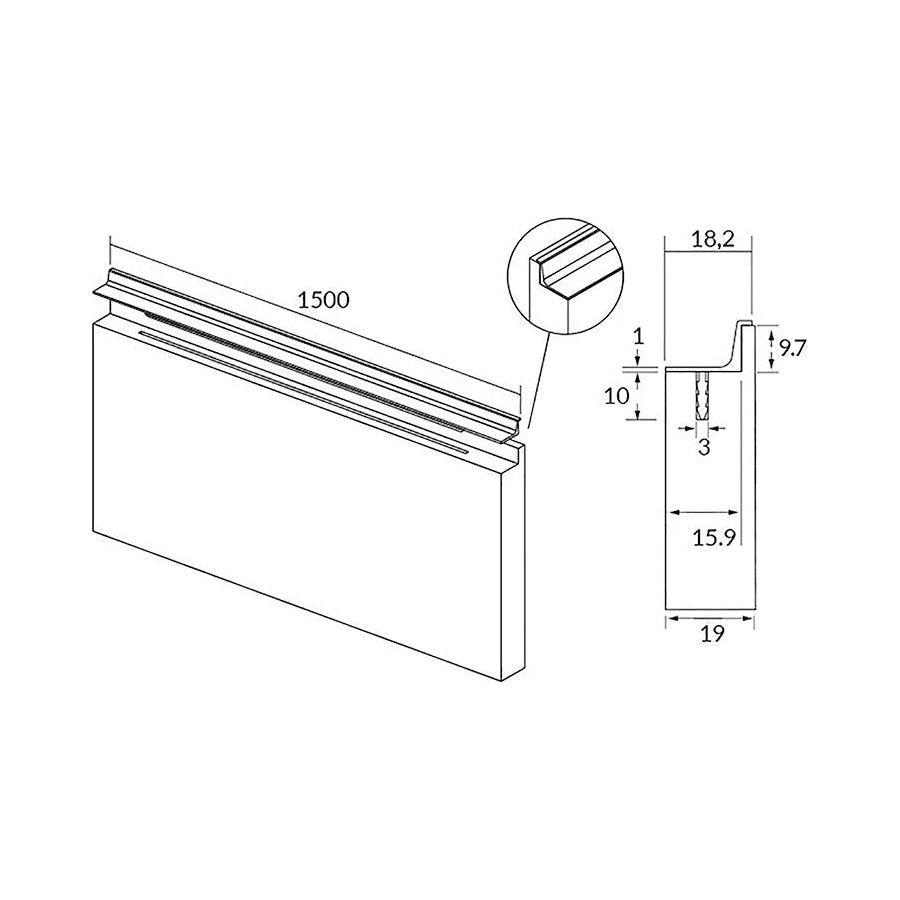 Rocheleau - V0343 Pull - POI-V0343-1500-L24 | Montreal Lighting & Hardware