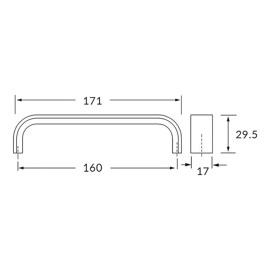 Rocheleau - V301 Pull - POI-V301-160-L09 | Montreal Lighting & Hardware