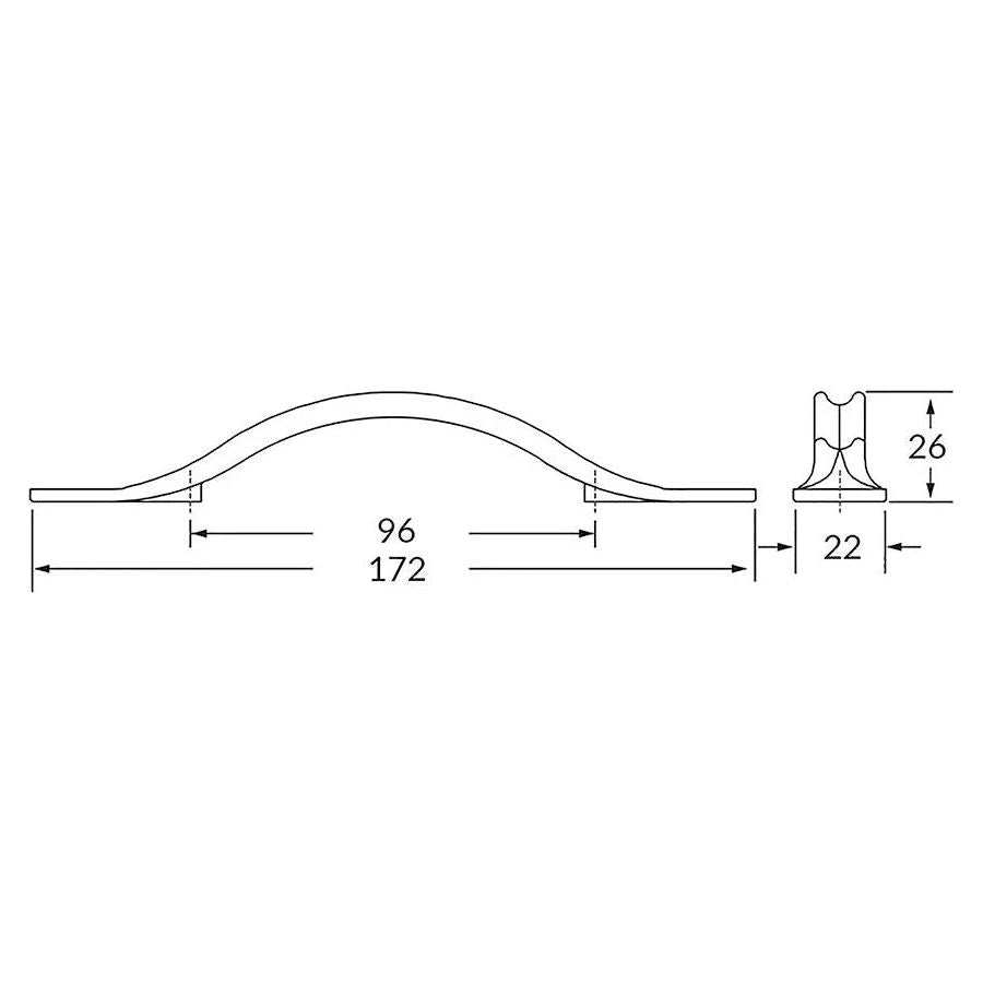 Rocheleau - V405 Pull - POI-V405-096-Z610 | Montreal Lighting & Hardware