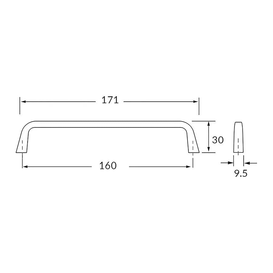 Rocheleau - V446 Pull - POI-V446-160-Z26 | Montreal Lighting & Hardware