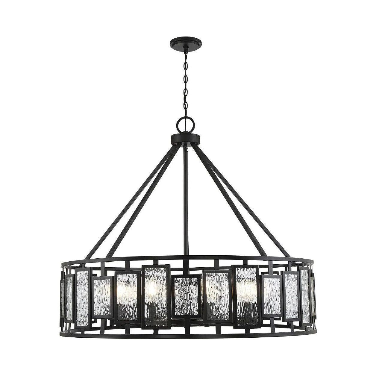 Savoy House - Deandre 10-Light Chandelier in Matte Black - 1-1943-10-89 | Montreal Lighting & Hardware