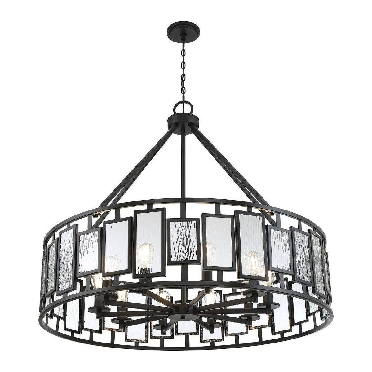 Savoy House - Deandre 10-Light Chandelier in Matte Black - 1-1943-10-89 | Montreal Lighting & Hardware