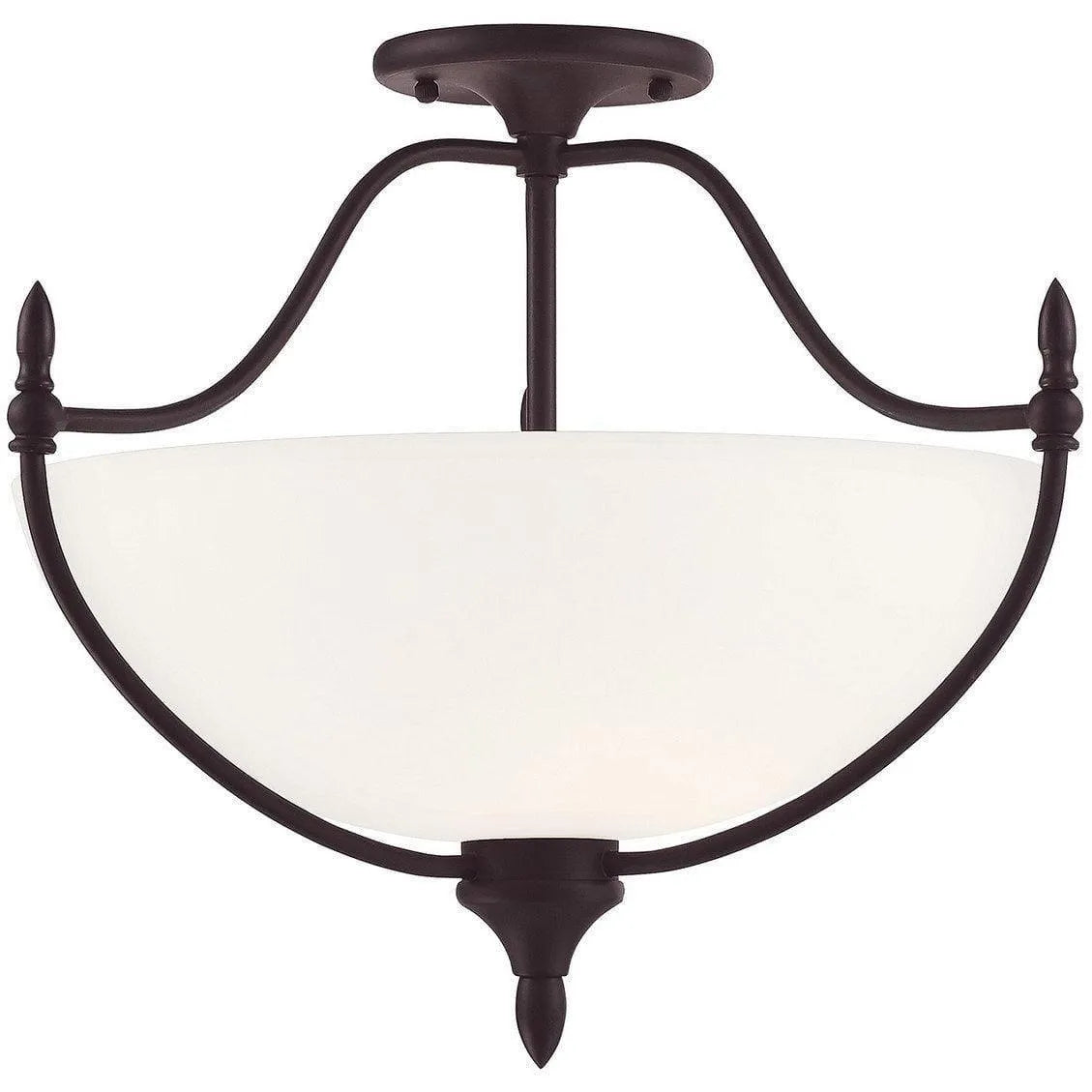 Savoy House - Herndon Three Light Semi-Flush Mount - 6-1005-3-SN | Montreal Lighting & Hardware