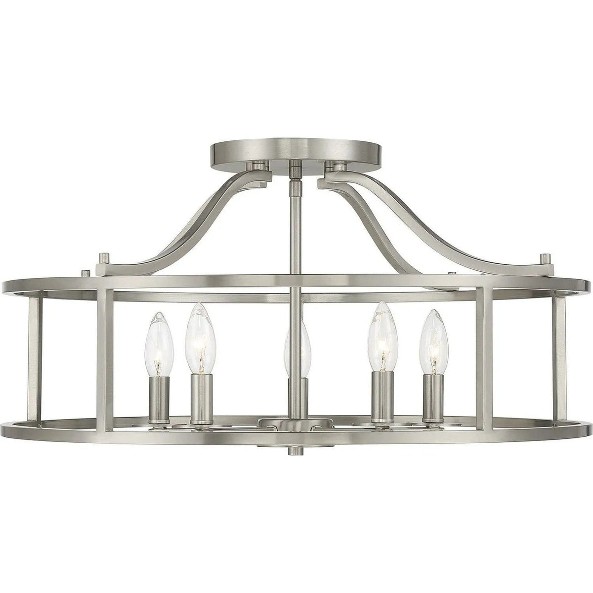 Savoy House - Stockton Semi Flush Mount - 6-1679-5-SN | Montreal Lighting & Hardware