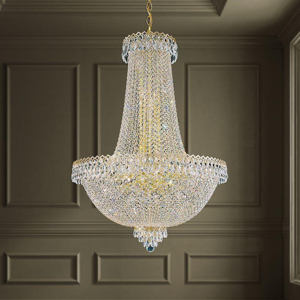 Rome Collection 30 Light Extra Large Brass & Crystal Chandelier