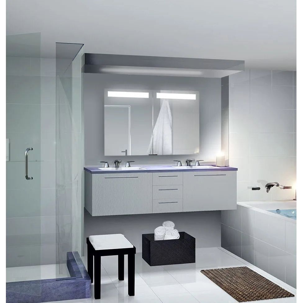 Sidler - DIAMANDO™ LED Double Door Medicine Cabinet - 1.478.000 | Montreal Lighting & Hardware