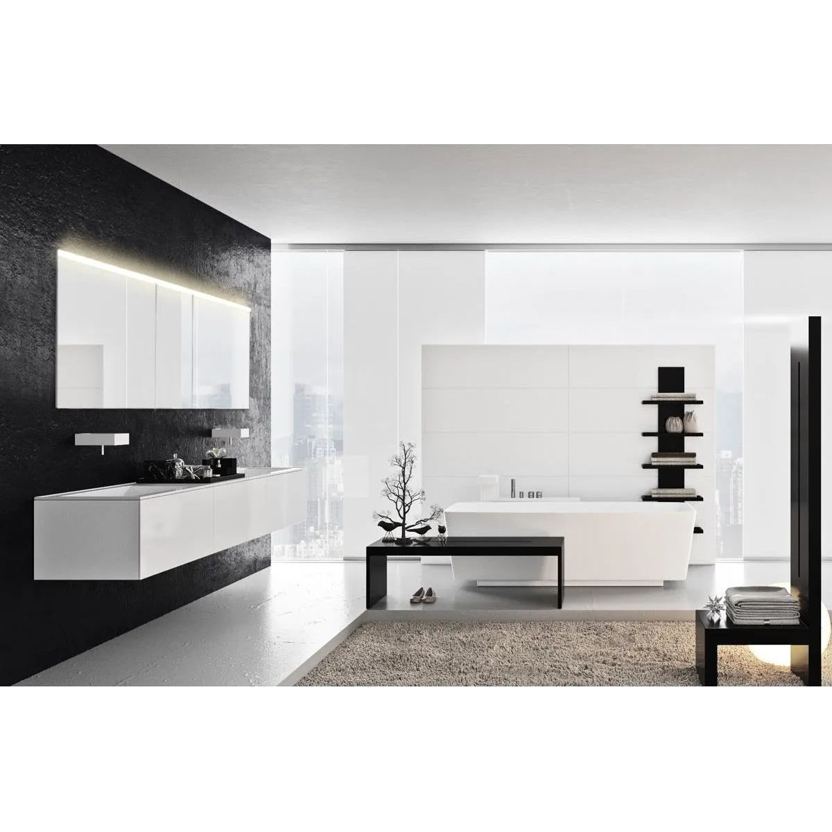 Sidler - XAMO Triple Mirror Medicine Cabinet - 1.1115.113 | Montreal Lighting & Hardware